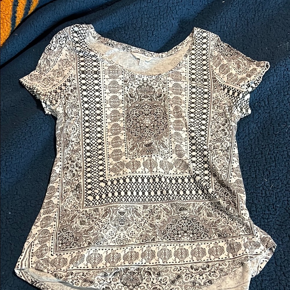 Lucky Brand Cream Graphic Short Sleeve Tee